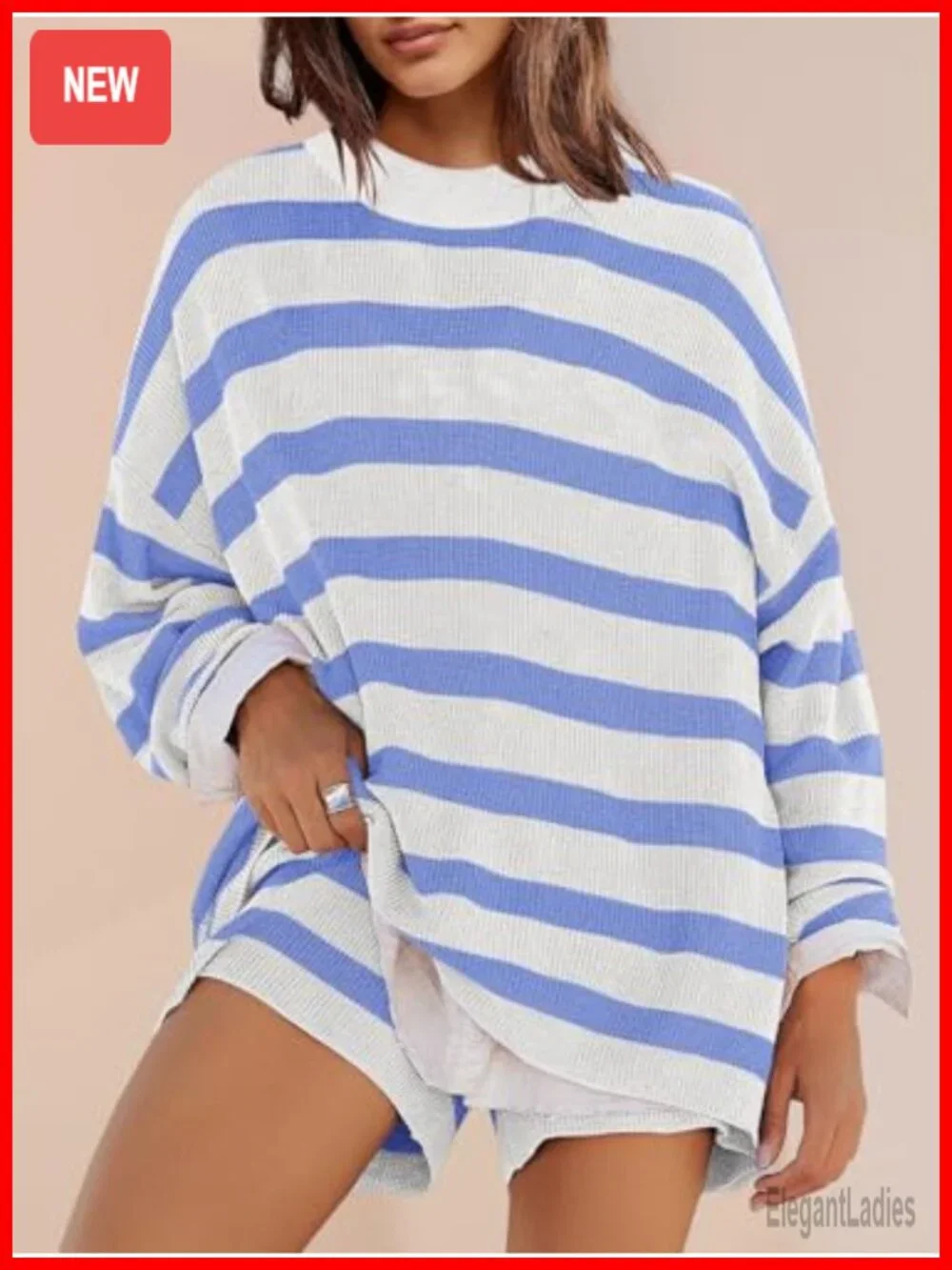Long Sleeve Sweater Top and Shorts Lounge Set Matching Pajamas Oversized